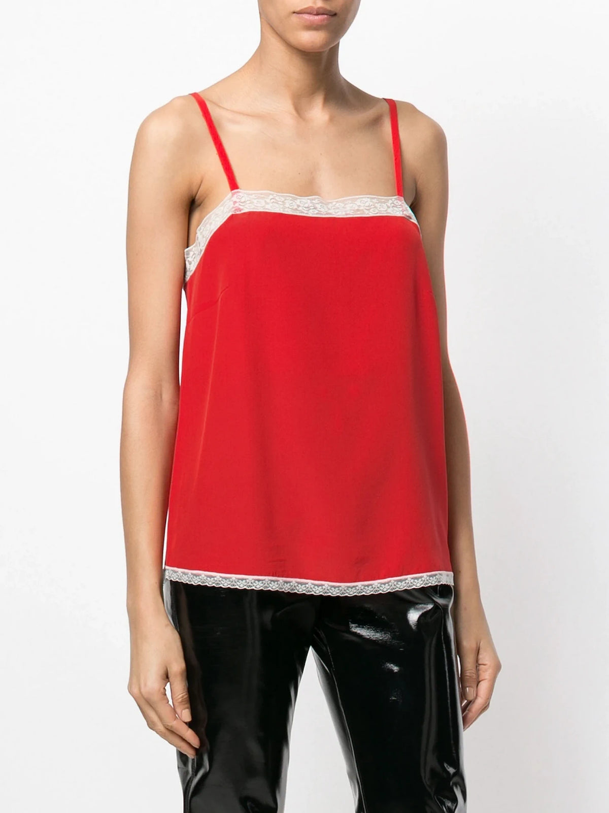 Carmen Red Silk Cami Top