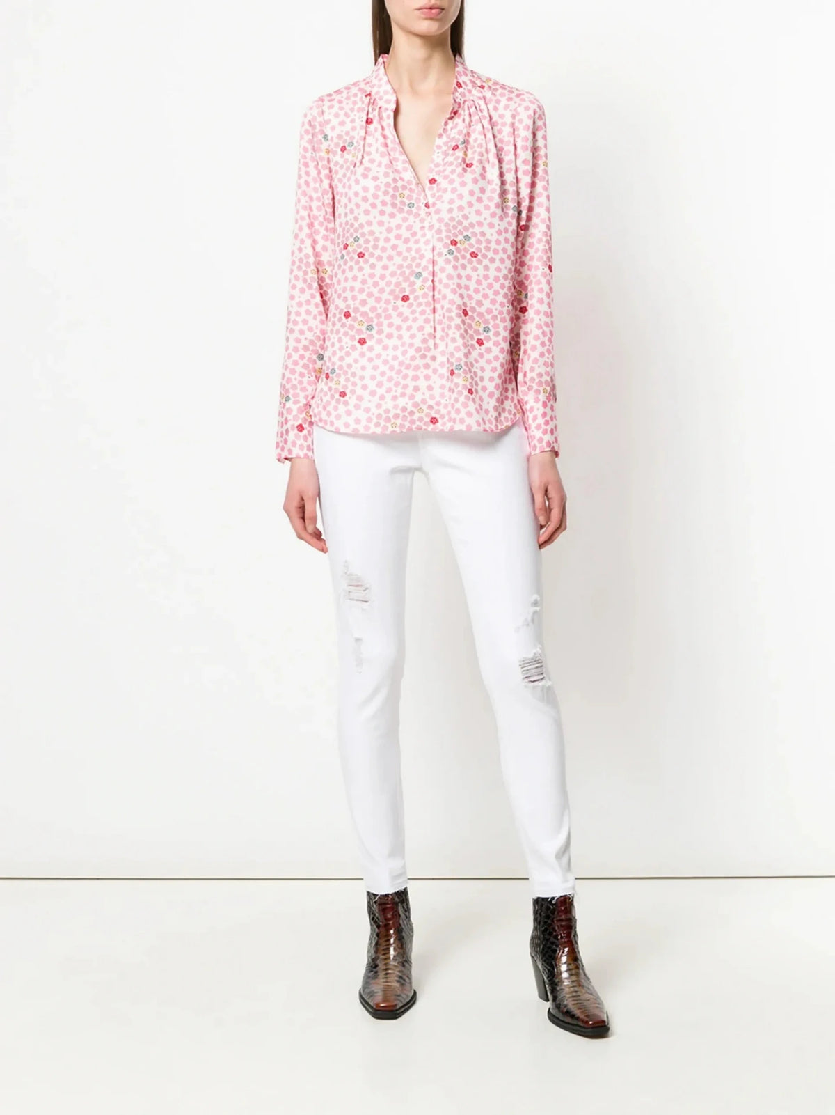 Printed Pink Blouse
