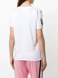 Side Patched White T-Shirt