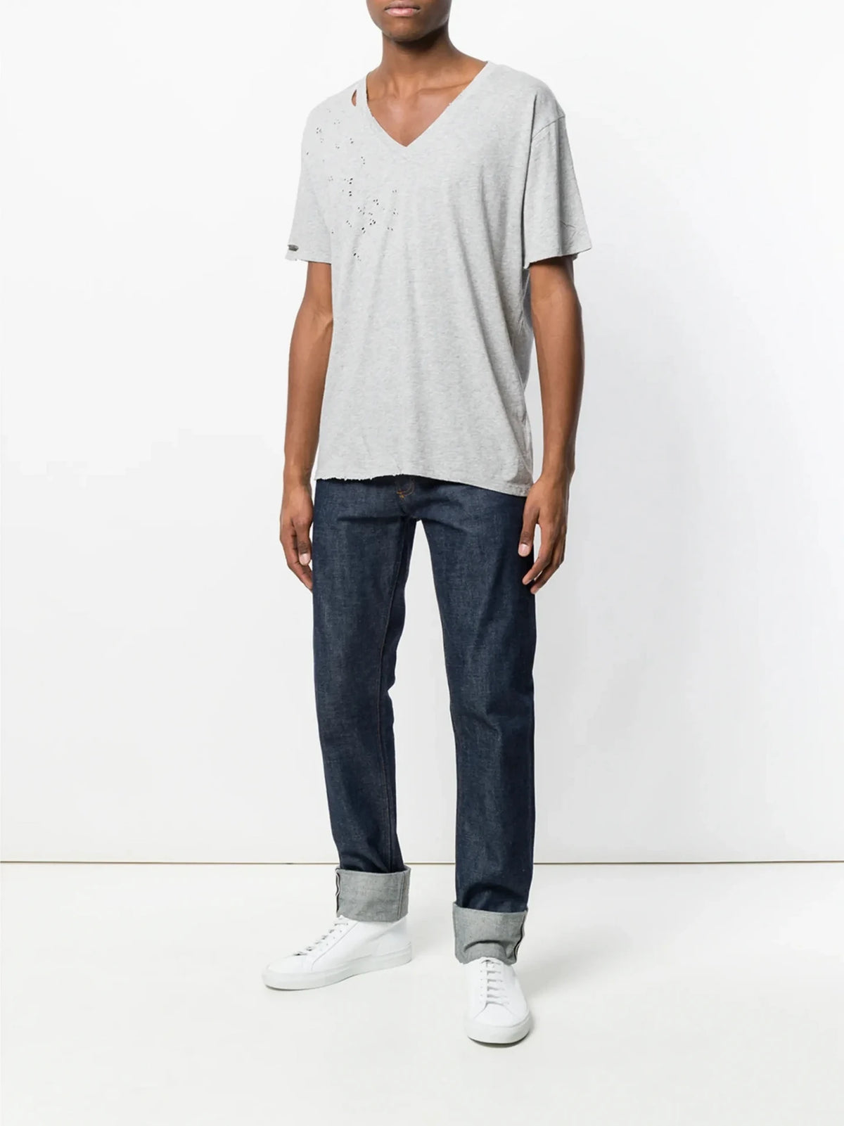 Tonga Grey V-Neck T-Shirt