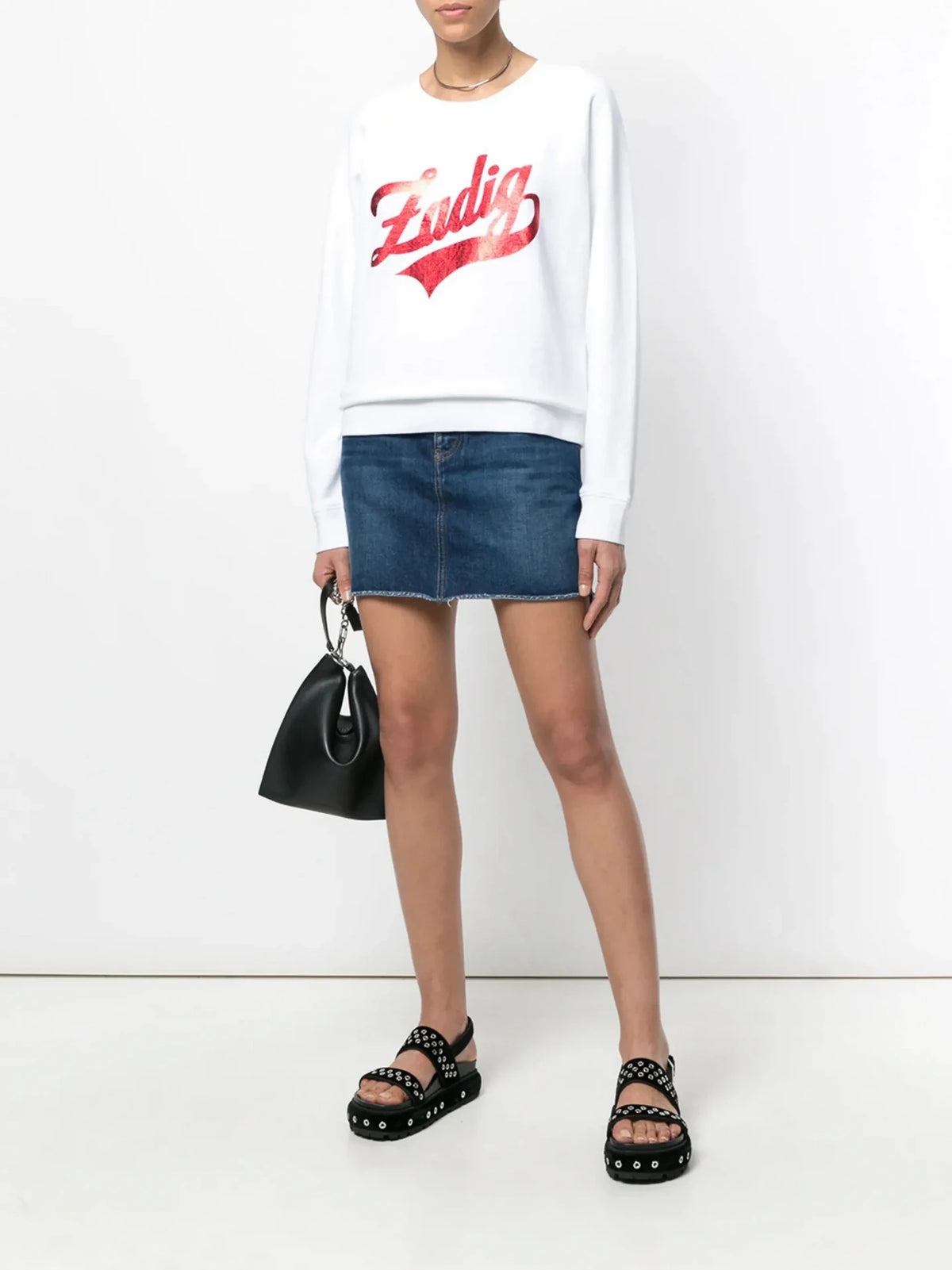 Logo Print White Sweatshirt