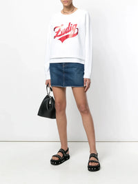 Logo Print White Sweatshirt