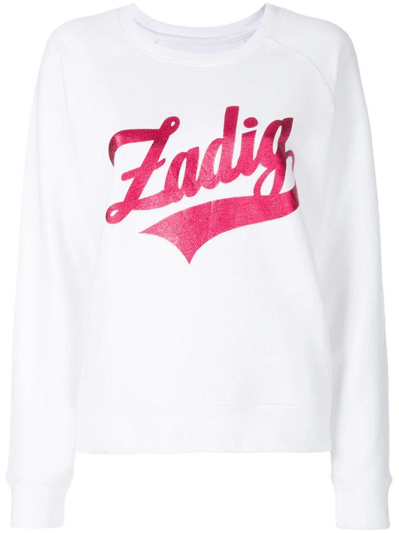 Logo Print White Sweatshirt