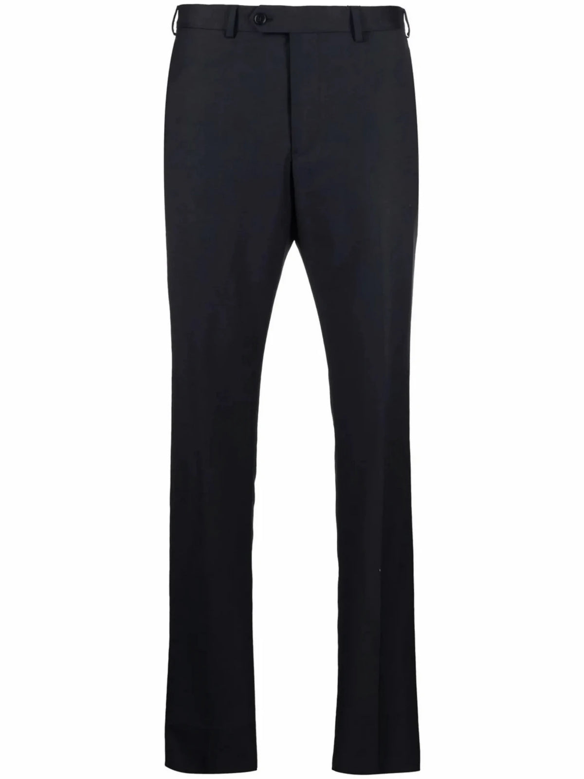 Tapered-Leg Navy Blue Trousers