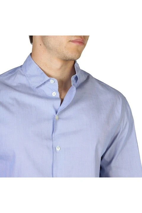 Slim Fit Striped Blue Shirt