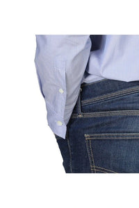 Slim Fit Striped Blue Shirt