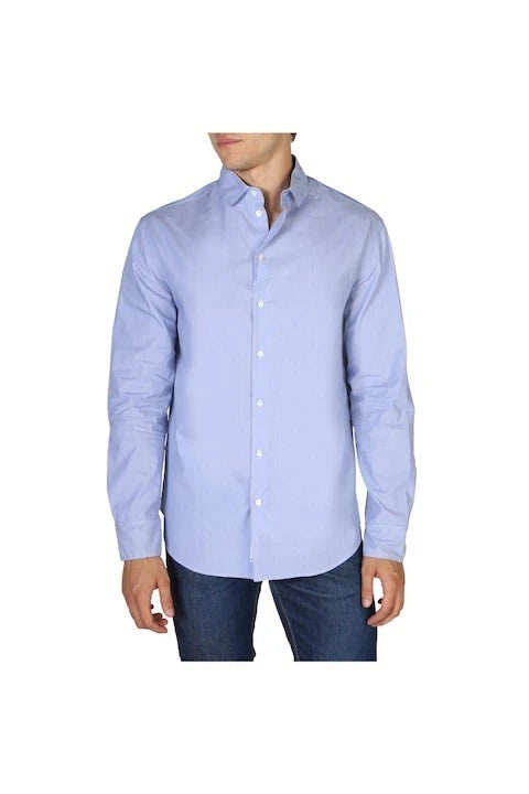 Slim Fit Striped Blue Shirt