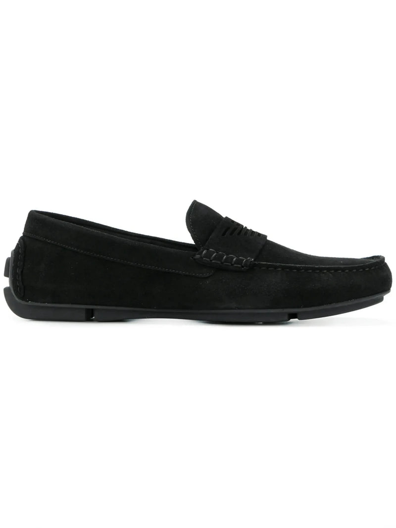 Suede Black Driving Shoes