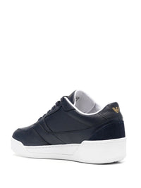 Logo-Embossed Blue Sneakers