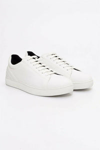 Emporio Armani White Canvas Sneakers