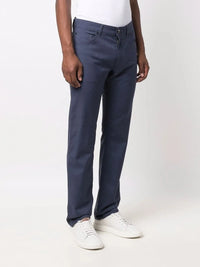 Straight-Leg Blue Trousers