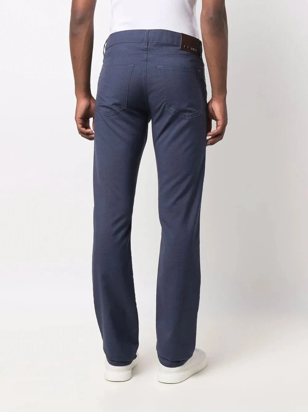 Straight-Leg Blue Trousers