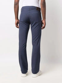 Straight-Leg Blue Trousers