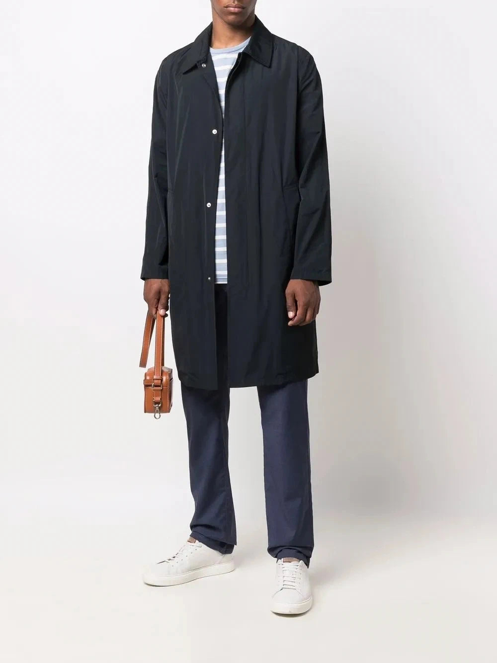 Straight-Leg Blue Trousers