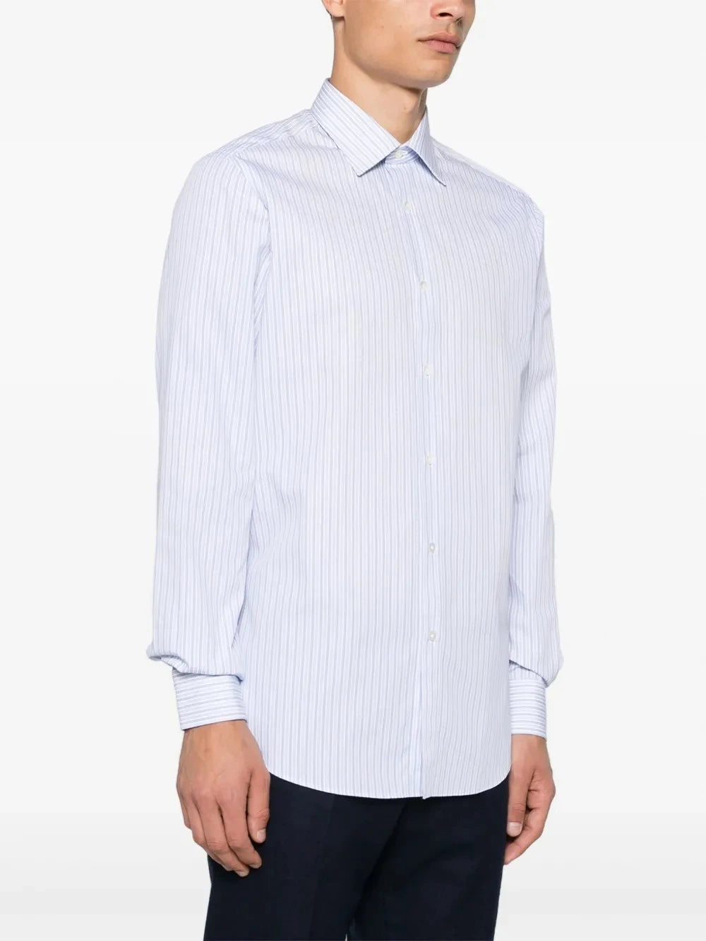 Classic Striped Blue Shirt