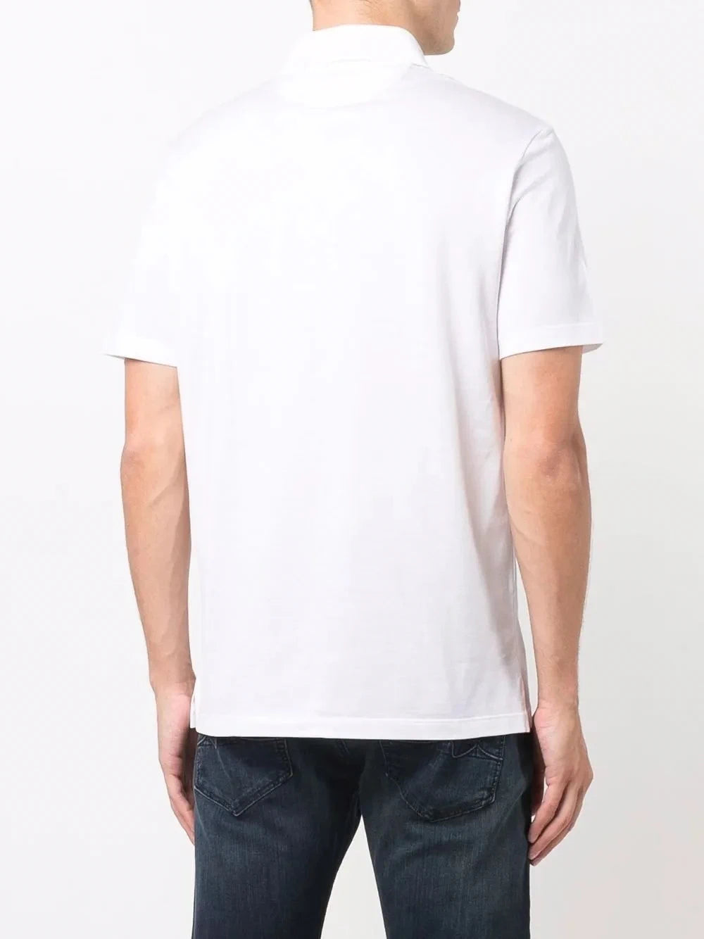 Short-Sleeve White Polo Shirt
