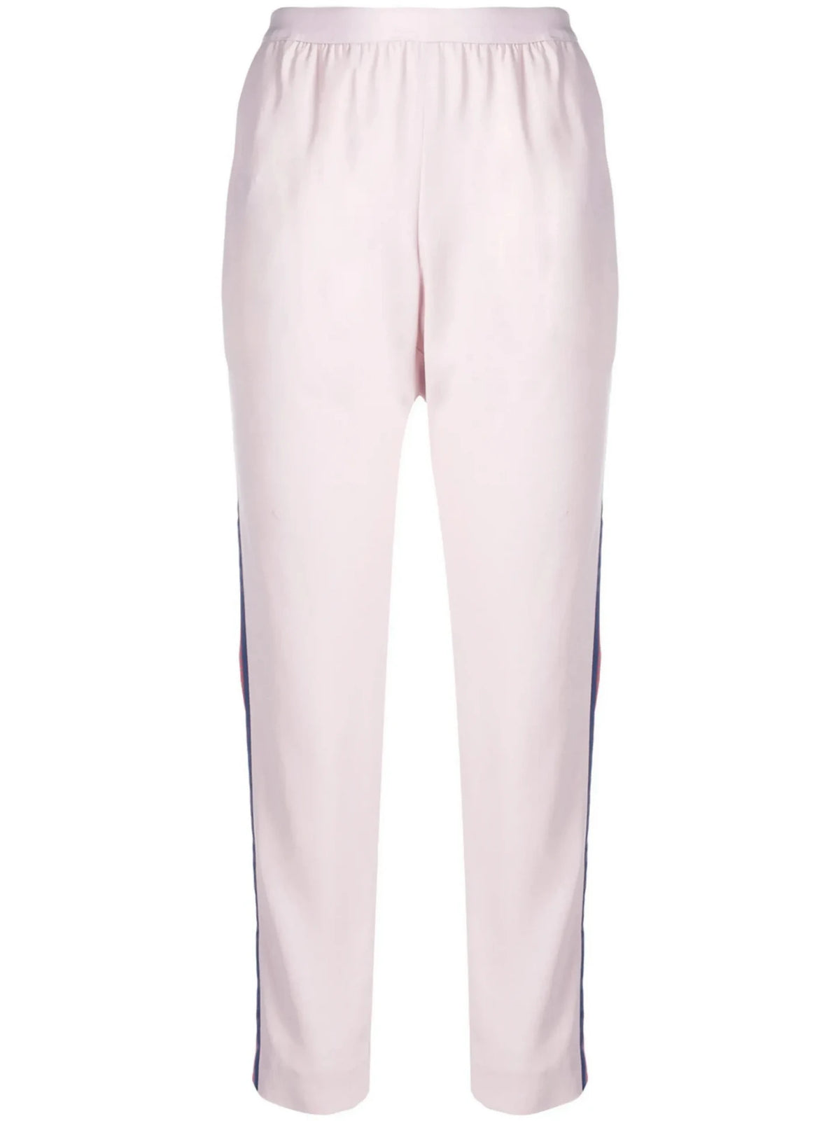 High-Waisted Logo Tape Pink Trousers