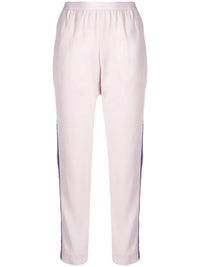 High-Waisted Logo Tape Pink Trousers