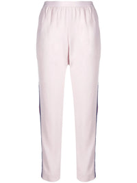 High-Waisted Logo Tape Pink Trousers