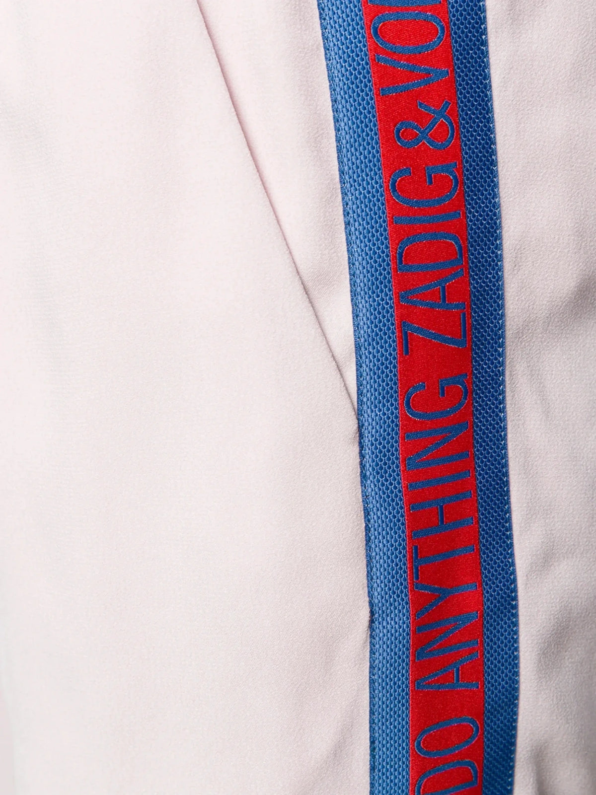 High-Waisted Logo Tape Pink Trousers