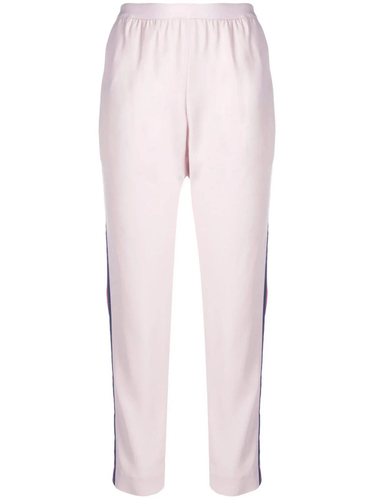 High-Waisted Logo Tape Pink Trousers