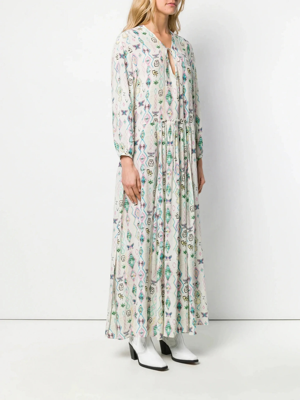 Resist Kilim White Dress