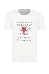 Ted Saturday White T-Shirt