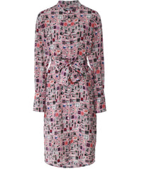 Postcard Silk Multicolour Shirt Dress
