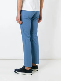 Slim-Cut Blue Chino Trousers