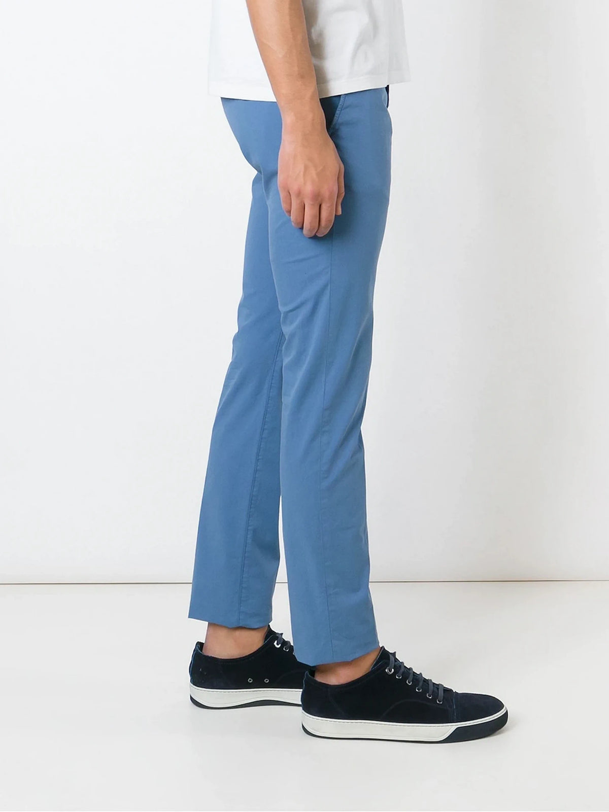 Slim-Cut Blue Chino Trousers