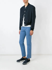 Slim-Cut Blue Chino Trousers