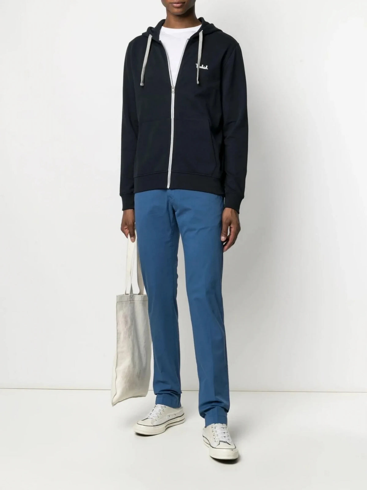 Slim-Cut Blue Chino Trousers