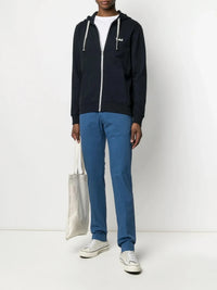 Slim-Cut Blue Chino Trousers