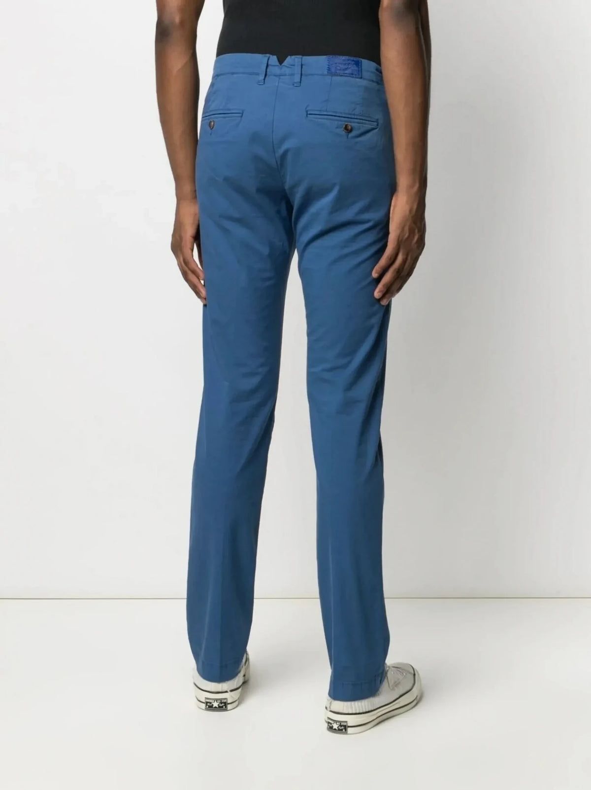 Slim-Cut Blue Chino Trousers