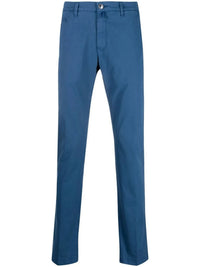 Slim-Cut Blue Chino Trousers