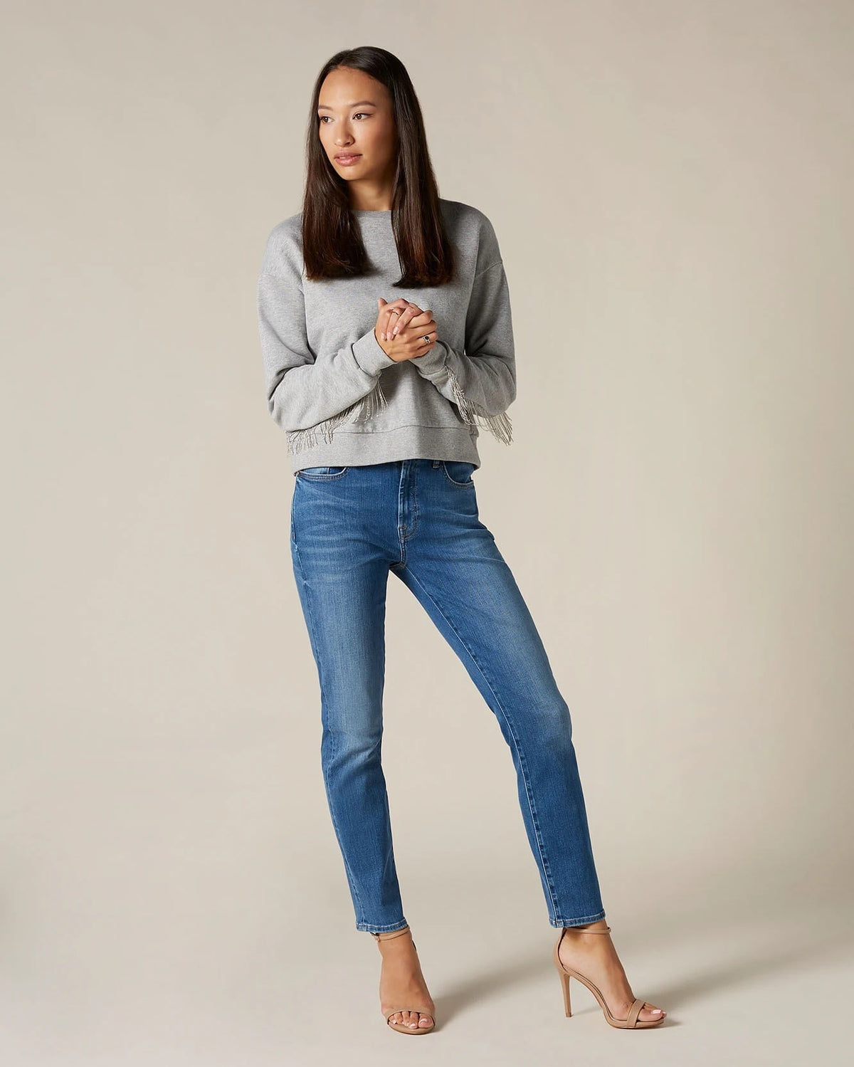 Relaxed Skinny Blue Jeans