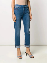 Relaxed Skinny Blue Jeans