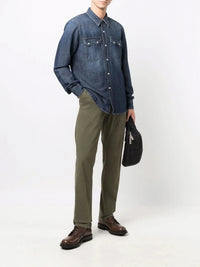 Mid-Rise Green Slimmy Chino