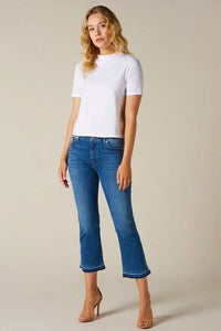 Cropped Boot Blue Jeans