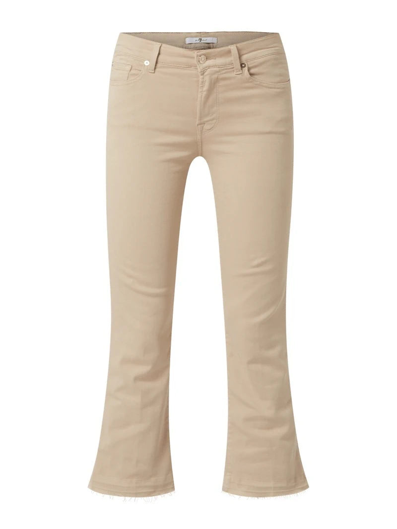 Cropped Boot Beige Jeans