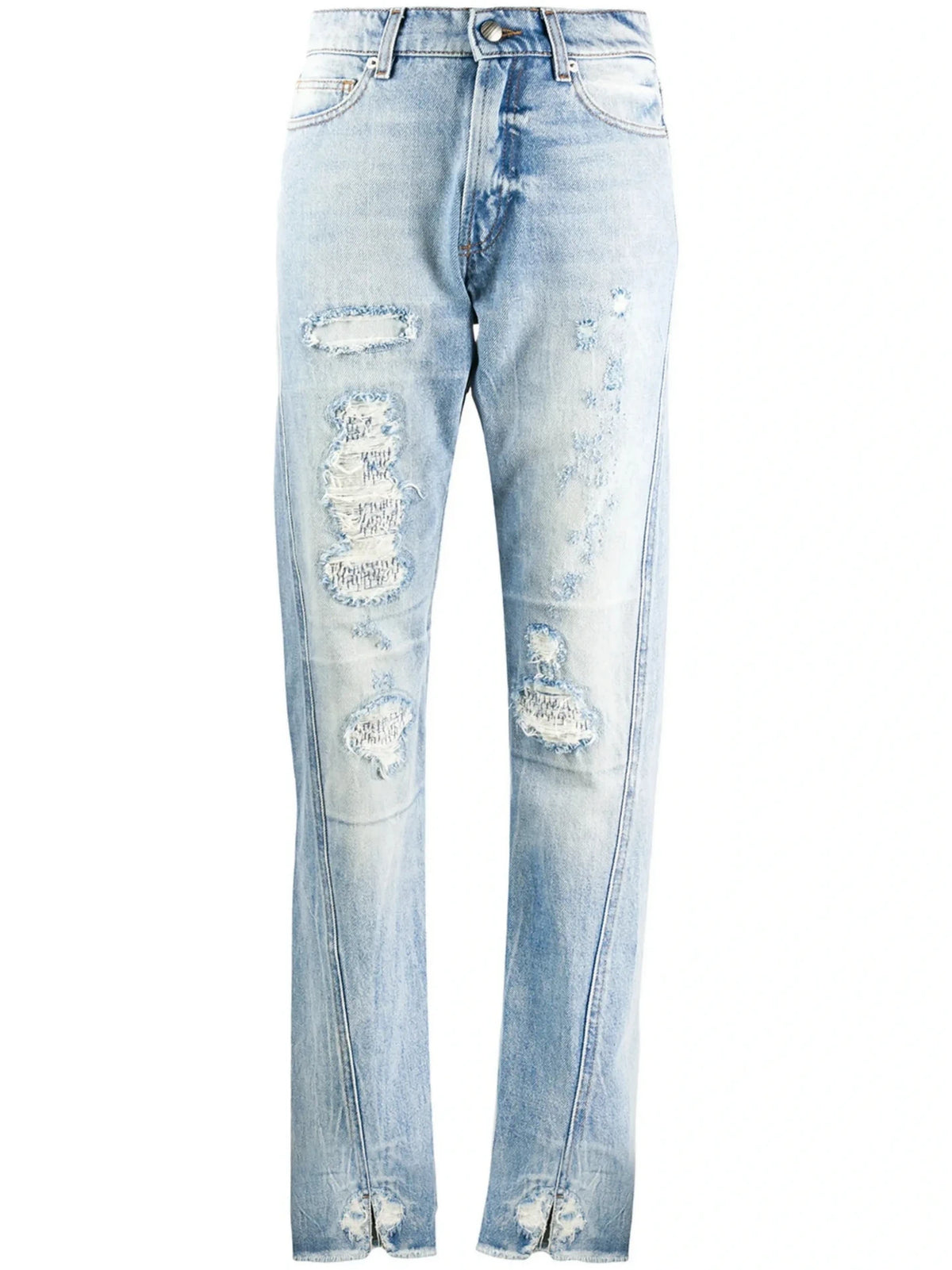 High-Rise Blue Jeans