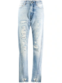 High-Rise Blue Jeans
