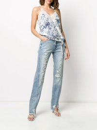 High-Rise Blue Jeans