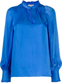 Titu Blue Satin Blouse