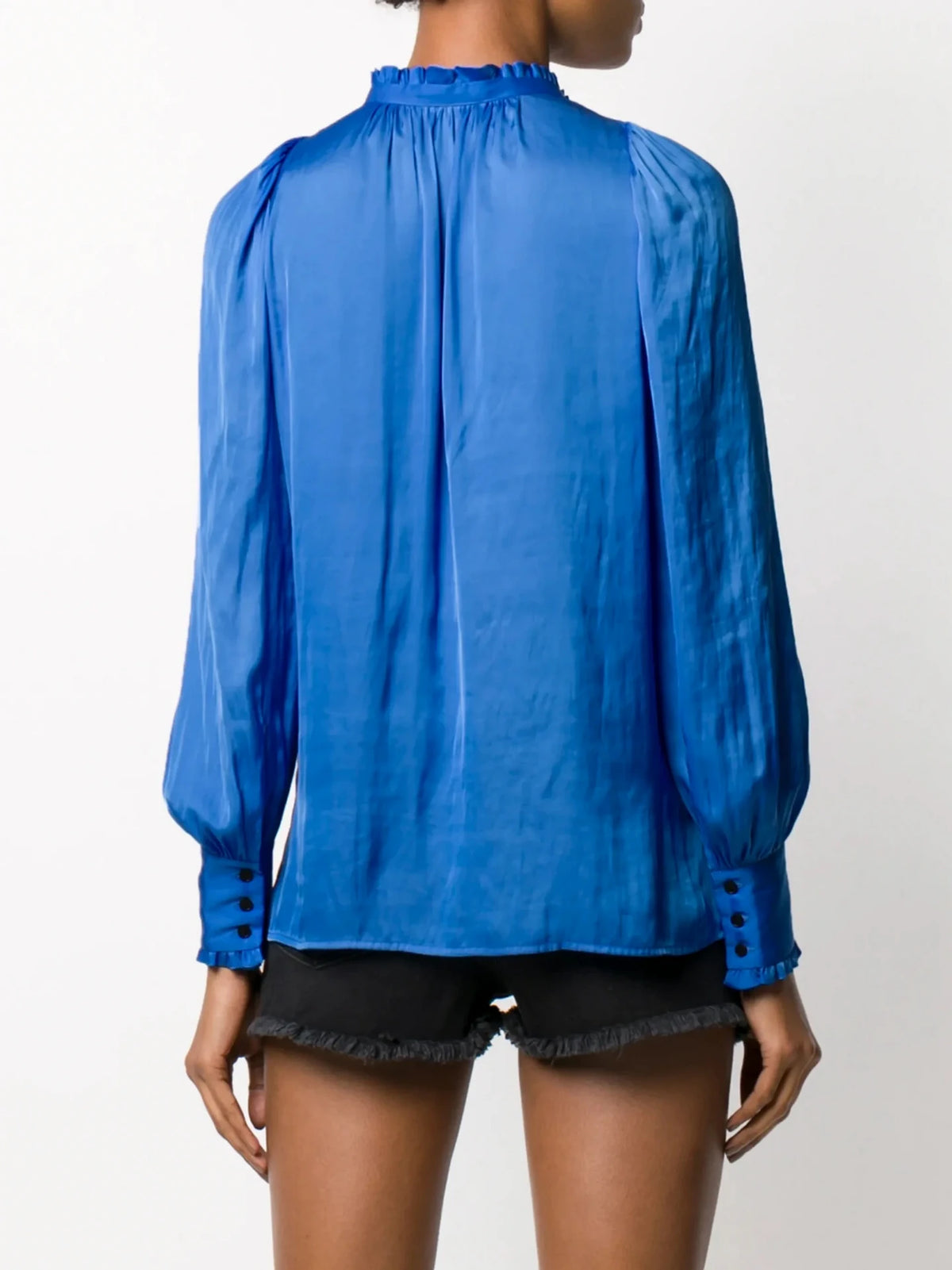 Titu Blue Satin Blouse