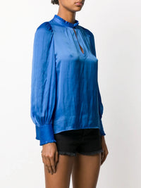 Titu Blue Satin Blouse