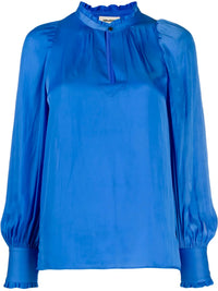 Titu Blue Satin Blouse