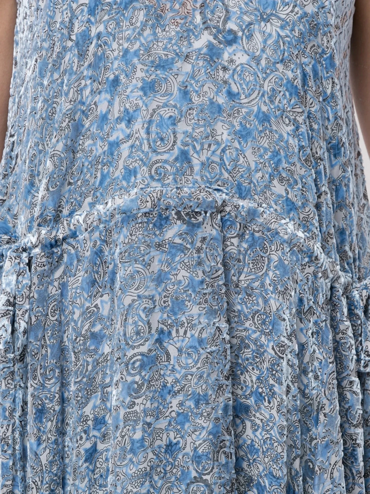 Asymmetric Blue Midi Dress