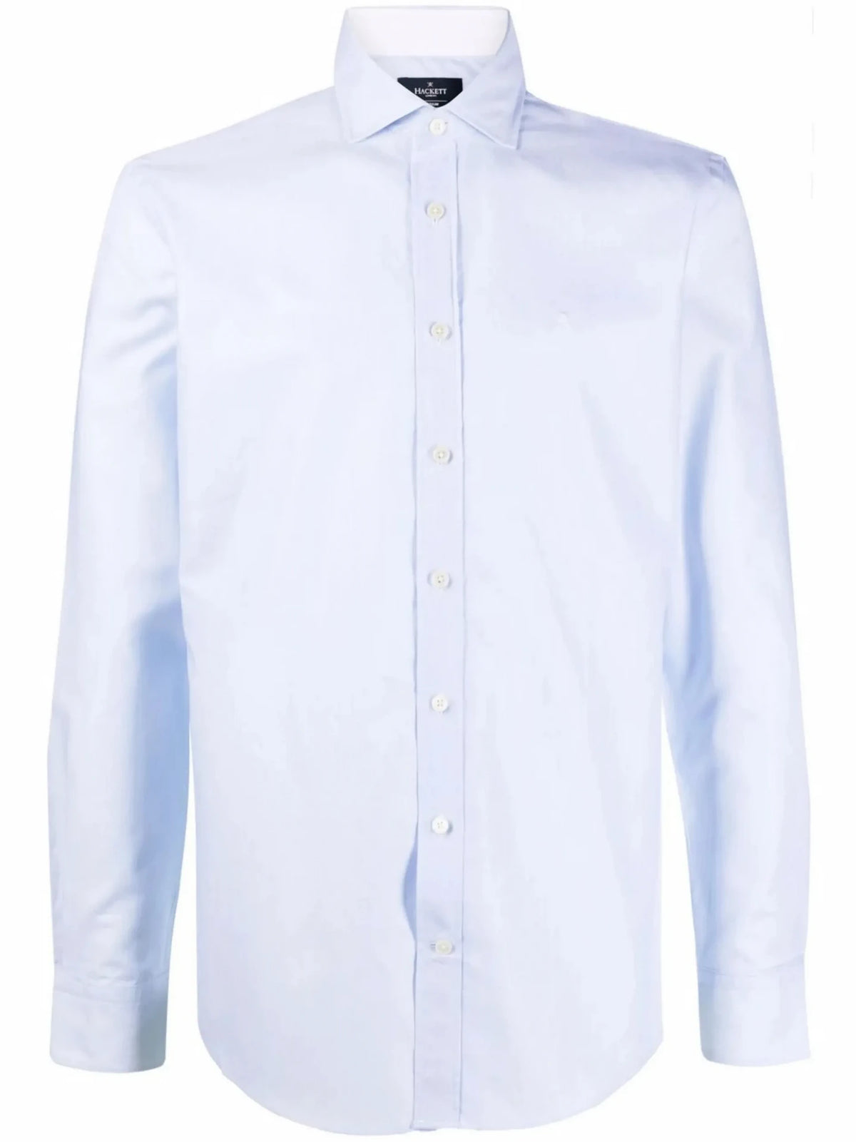 Embroidered Logo Blue Weave Shirt