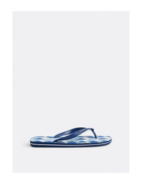 Geo Blue Flip Flops